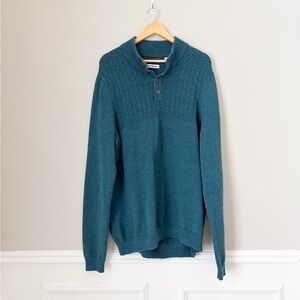 Tommy Bahama XLT tall men’s teal sweater buttons